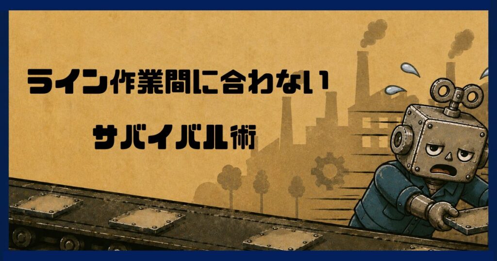 ライン作業に遅れているロボット