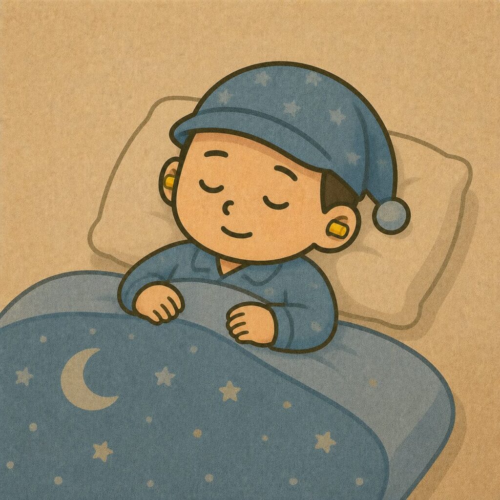 すやすや眠る男性