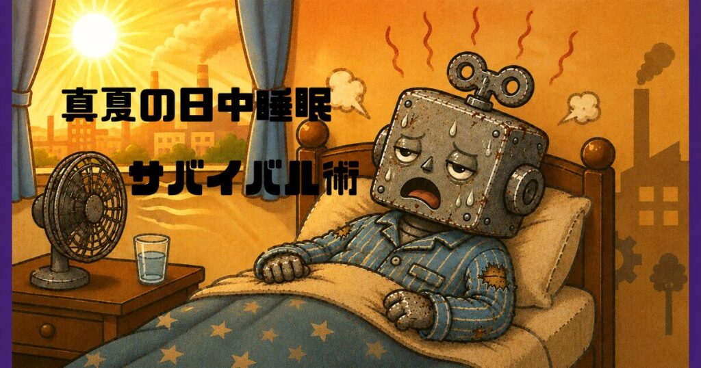 真夏の日中に眠れないロボット